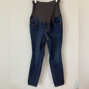 Old Navy Maternity Dark Blue Skinny Jeans | Full Belly Panel